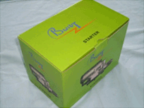 Lime color Boxes with our logo for Alternators & Starters